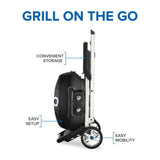 TravelQ PRO285X with Scissor Cart , Propane, Black