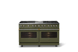 60"W.Dual Fuel Range (Finish: Martini, Trim: Polished Chrome, Fuel: Propane)