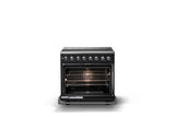 36"W. Induction Range (Finish: Onyx, Trim: Polished Chrome)