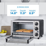 Danby 0.4 cu. ft./12L 4 Slice Countertop Toaster Oven in Stainless Steel