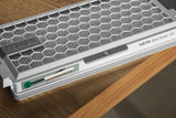 HEPA AirClean Filter with TimeStrip® - safely traps fine dust and allergens.