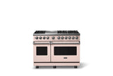 48"W. Dual Fuel Range (Burner: 6g, Finish: Blush, Trim: Polished Chrome, Fuel: Natural Gas)