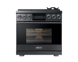 36" Pro Gas Range, Graphite Stainless Steel, Natural Gas