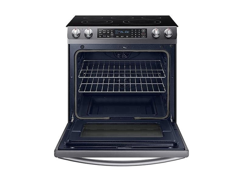 5.8 cu. ft. Slide-In Electric Range in Black Stainless Steel