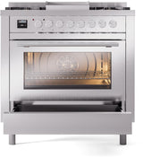 Professional Plus II 36 Inch Dual Fuel Liquid Propane Freestanding Range in Stainless Steel with Trim