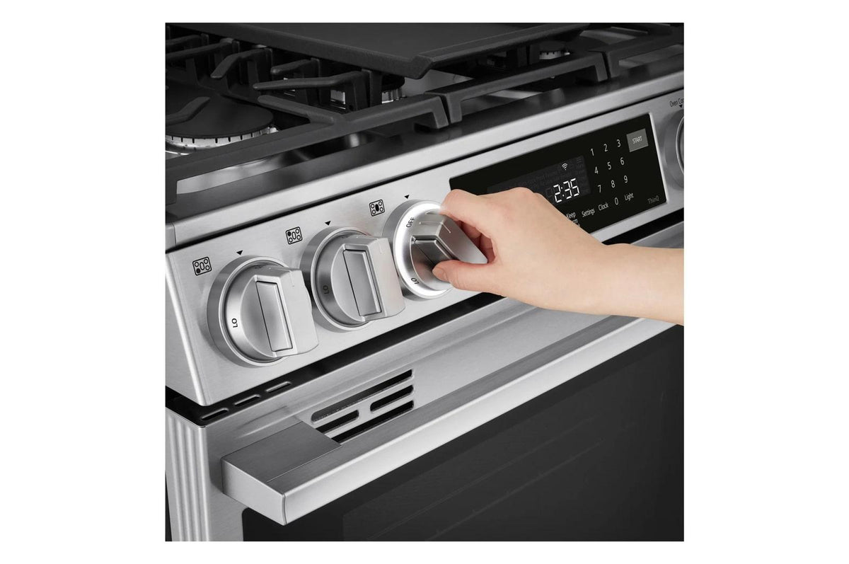 6.3 cu ft. Smart Gas Slide-In Range with InstaView®, ProBake Convection®, and Air Fry