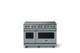 48"W. Induction Range (Finish: November Sky, Trim: Polished Chrome)