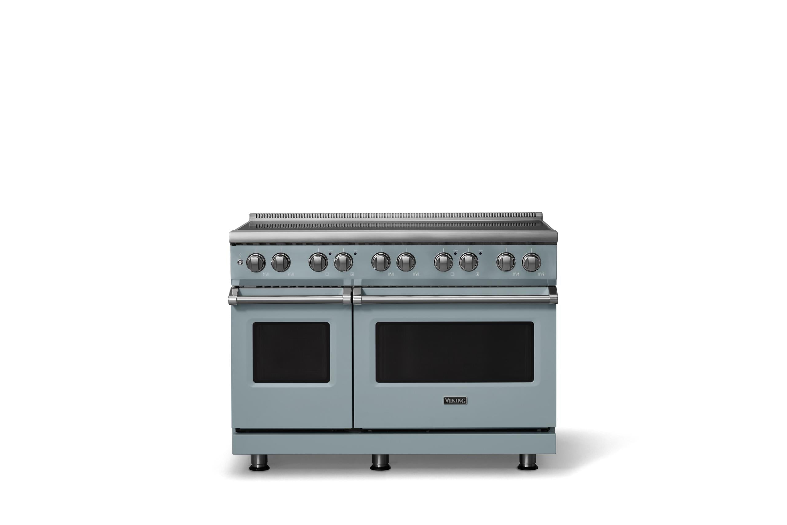 48"W. Induction Range (Finish: November Sky, Trim: Polished Chrome)