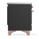 ILVE UMIB36QNR3MGP Majestic III 36 inch Induction Range with 6 Elements, 3.5 cu. ft. Total Oven Capacity (Solid Door, Graphite Matte, Copper)