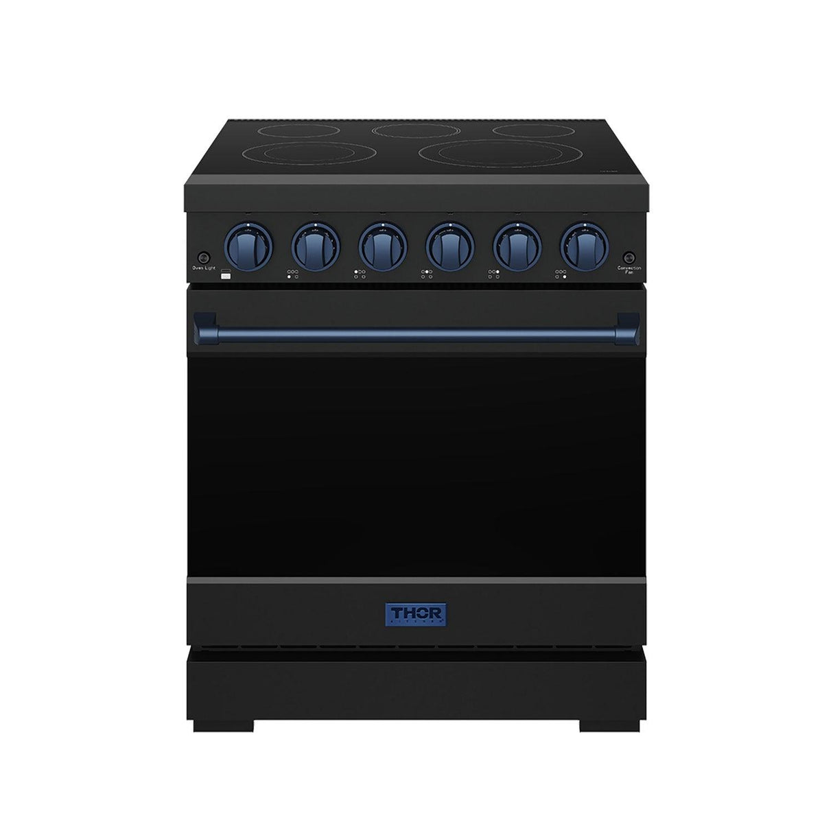 30 Inch Professional Electric Range With Precision Knob Control In Black and Blue  Gordon Ramsay Series