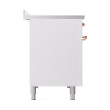 ILVE UNI486QNMPWHP Nostalgie II Noblesse 48 inch Induction Range (Solid Door, White, Copper)