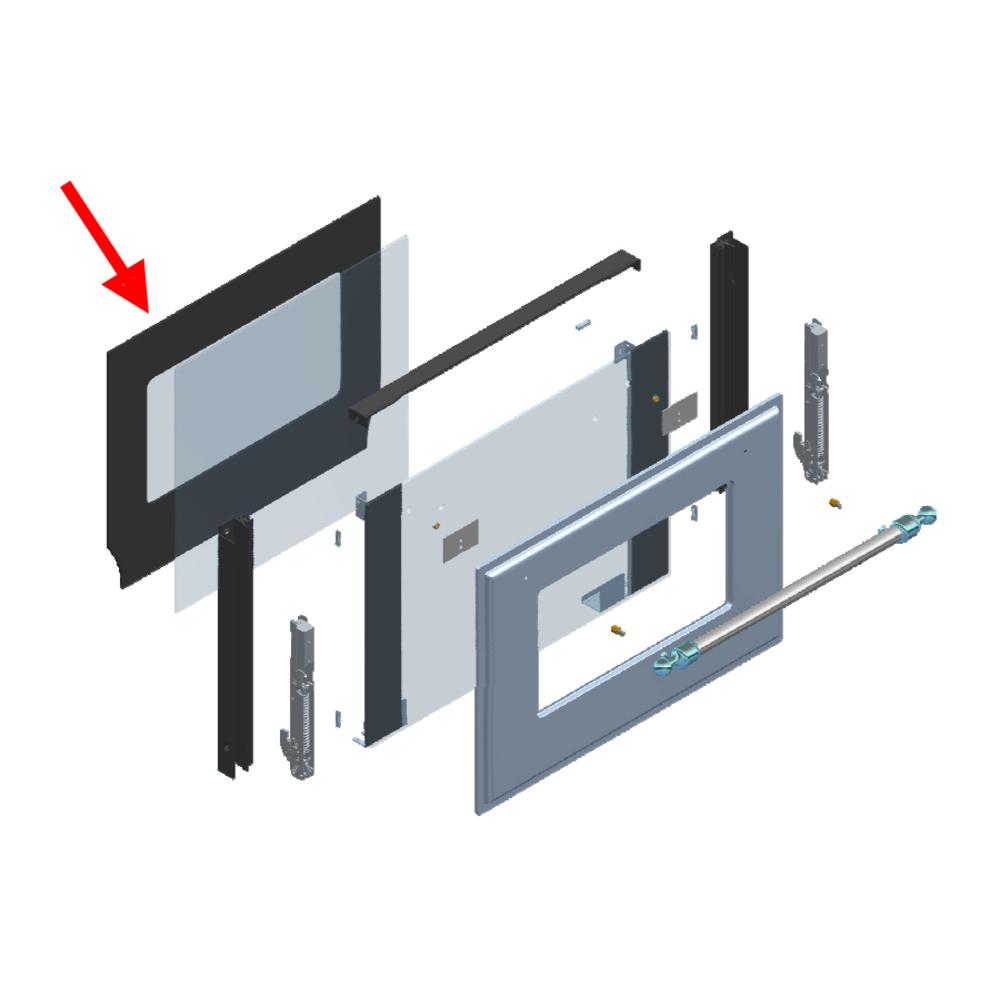 ILVE Parts EA7814009110000 Inner Glass Oven Door for UOV 60 E3 (A/504/87/11)