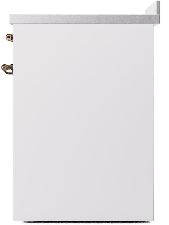 Nostalgie II 30 Inch Electric Freestanding Range in White with Bronze Trim