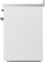 Nostalgie II 30 Inch Electric Freestanding Range in White with Bronze Trim