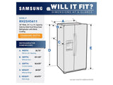 24.7 cu. ft. Side-by-Side Food ShowCase Refrigerator with Metal Cooling
