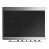 ILVE UMIB36NR3BKC Majestic III 36 inch Induction Range with 6 Elements, 3.5 cu. ft. Total Oven Capacity (Triple Glass Door, Glossy Black, Chrome)