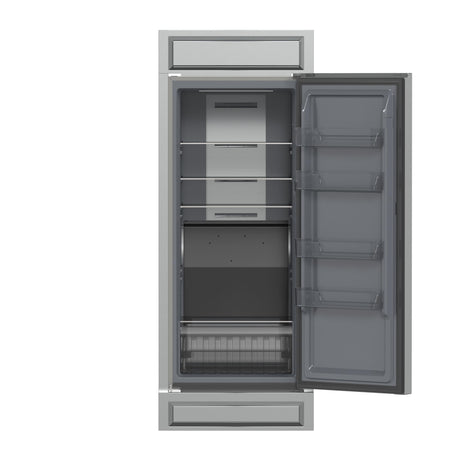 Forno Fortezza 32 Inch Right-Swing Convertible Refrigerator/Freezer with Trim Kit, Stainless Steel, Total No Frost