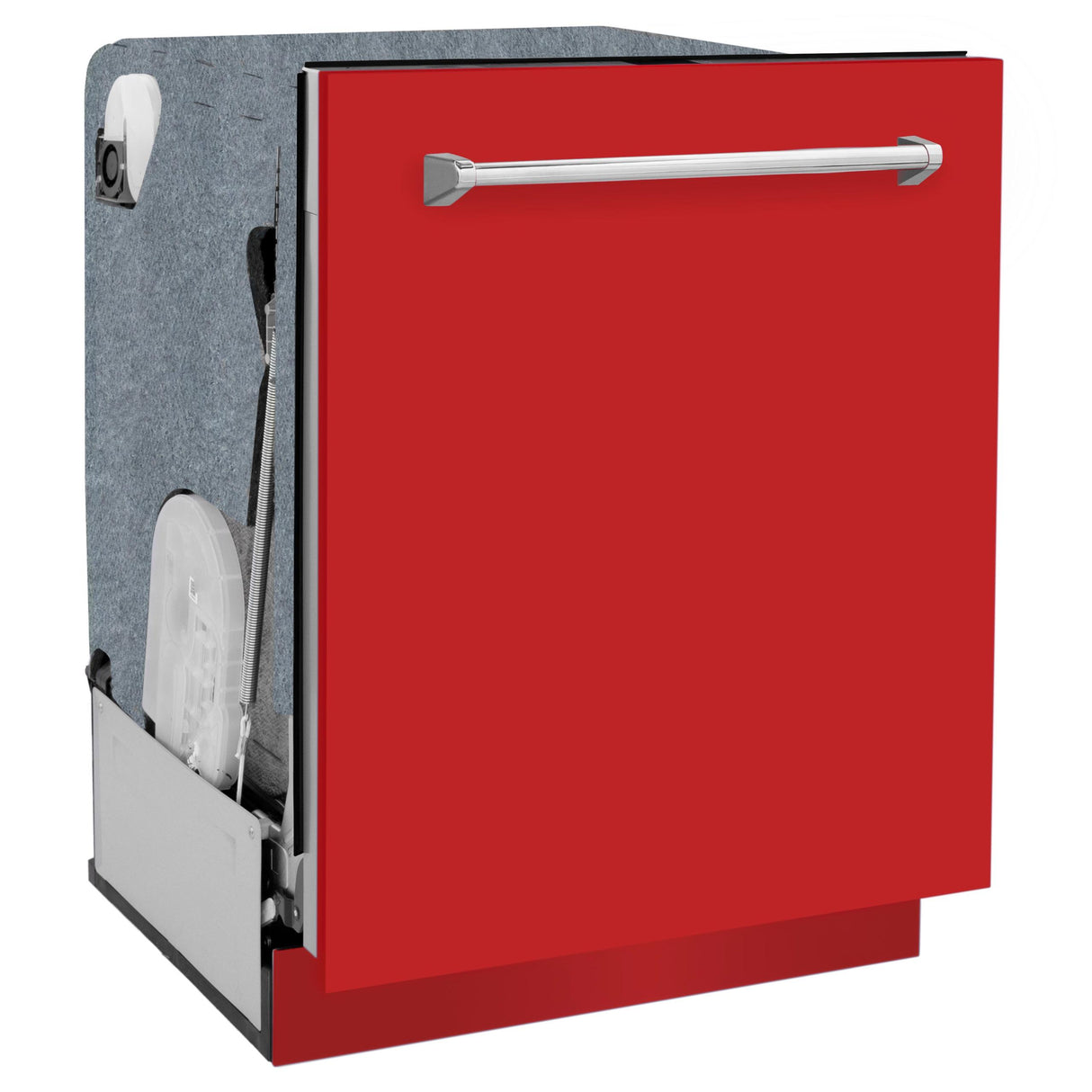 ZLINE 24" Monument Series 3rd Rack Top Touch Control Dishwasher with Stainless Steel Tub, 45dBa (DWMT-24) [Color: Red Gloss]