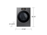 7.6 cu. ft. Bespoke AI Ultra Capacity Front Load Electric Dryer with AI Home and AI OptiDry+ in Dark Steel