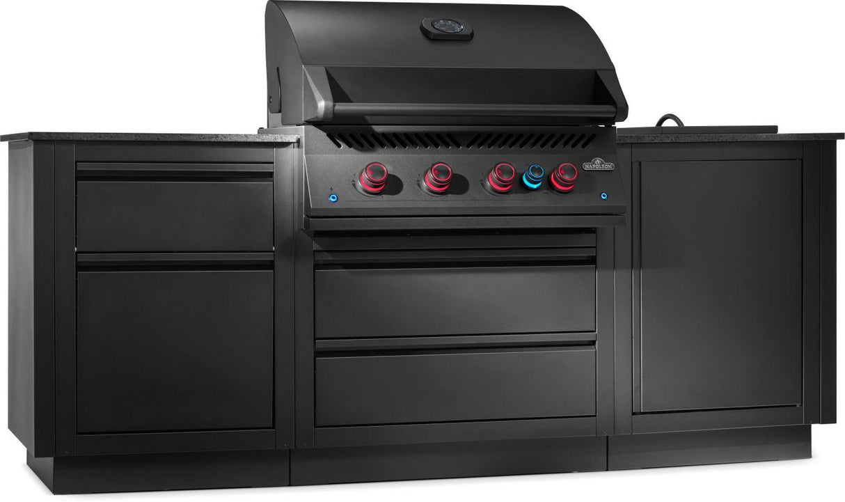 OASIS 301 Outdoor Kitchen, Built-in 700 Series 32 with Soft Close Doors , Propane, Matte/Matt Black