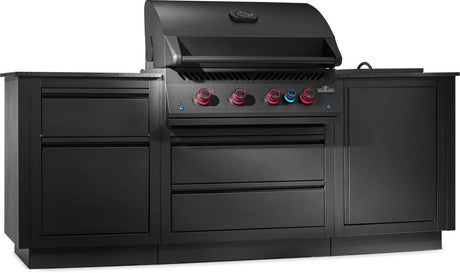 OASIS 301 Outdoor Kitchen, Built-in 700 Series 32 with Soft Close Doors , Propane, Matte/Matt Black