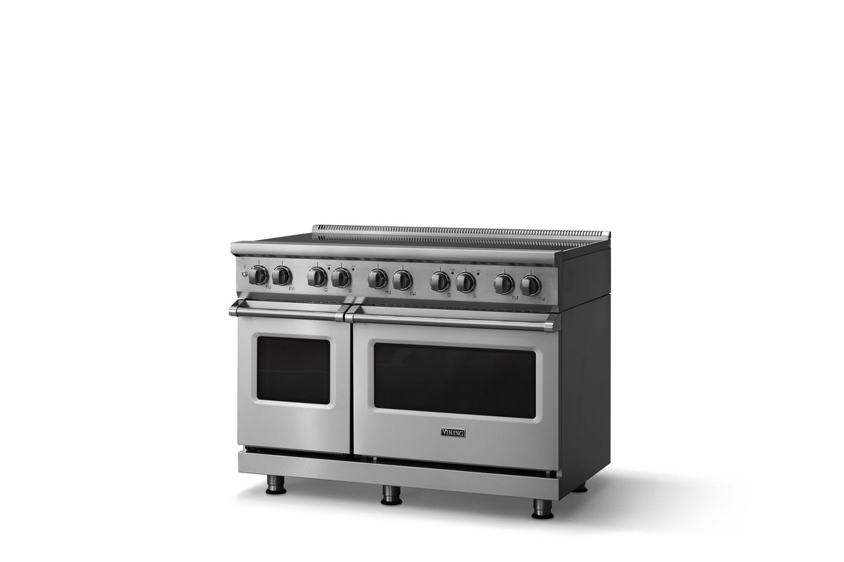 48"W. Induction Range (Finish: Stainless Steel, Trim: Polished Chrome)