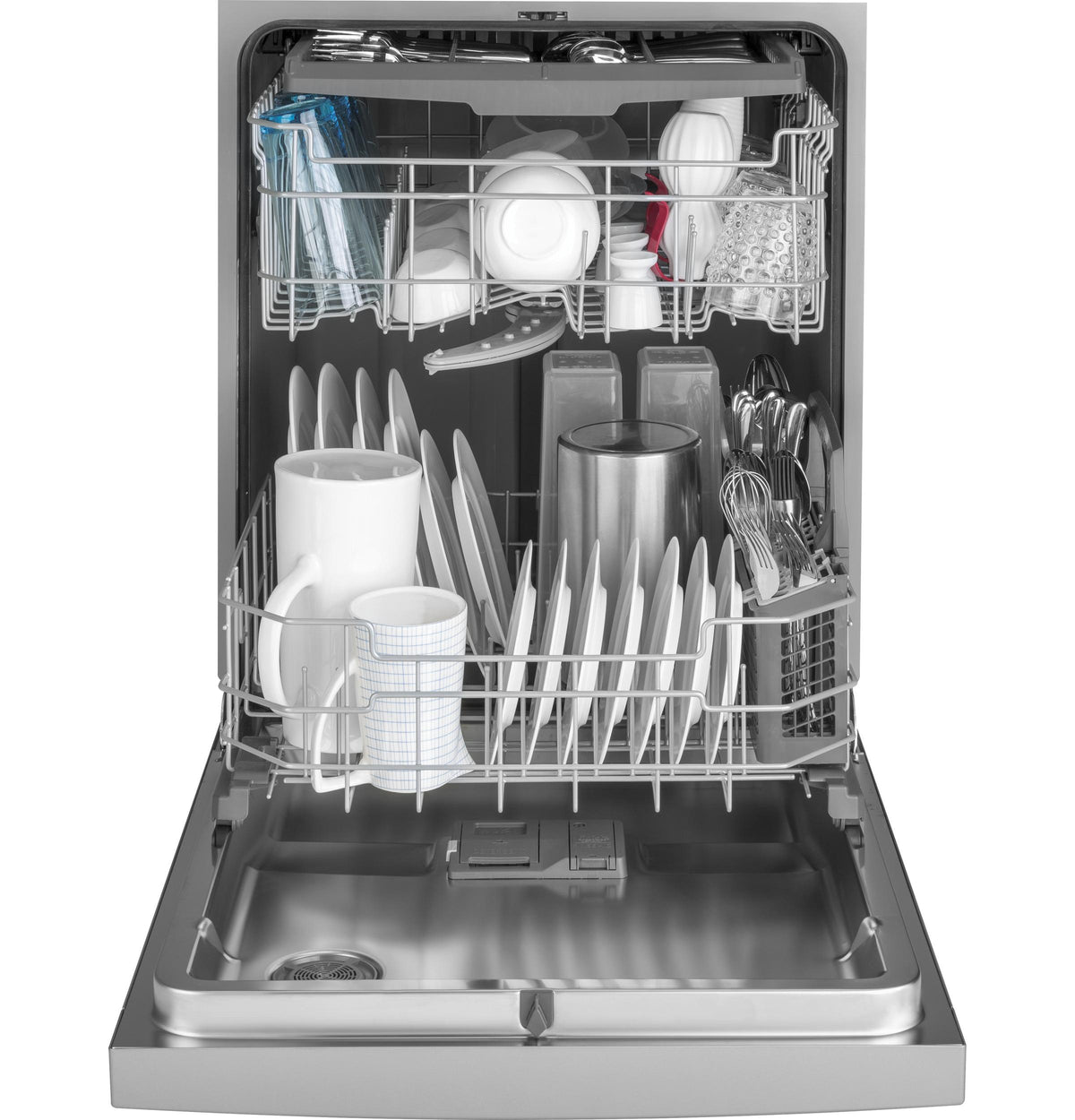 GE® Front Control with Stainless Interior Door Dishwasher with Sanitize Cycle & Dry Boost