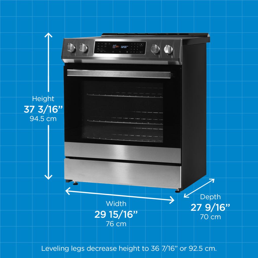 Danby 30 Slide in Induction Range with LED Touch Control in Stainless Steel