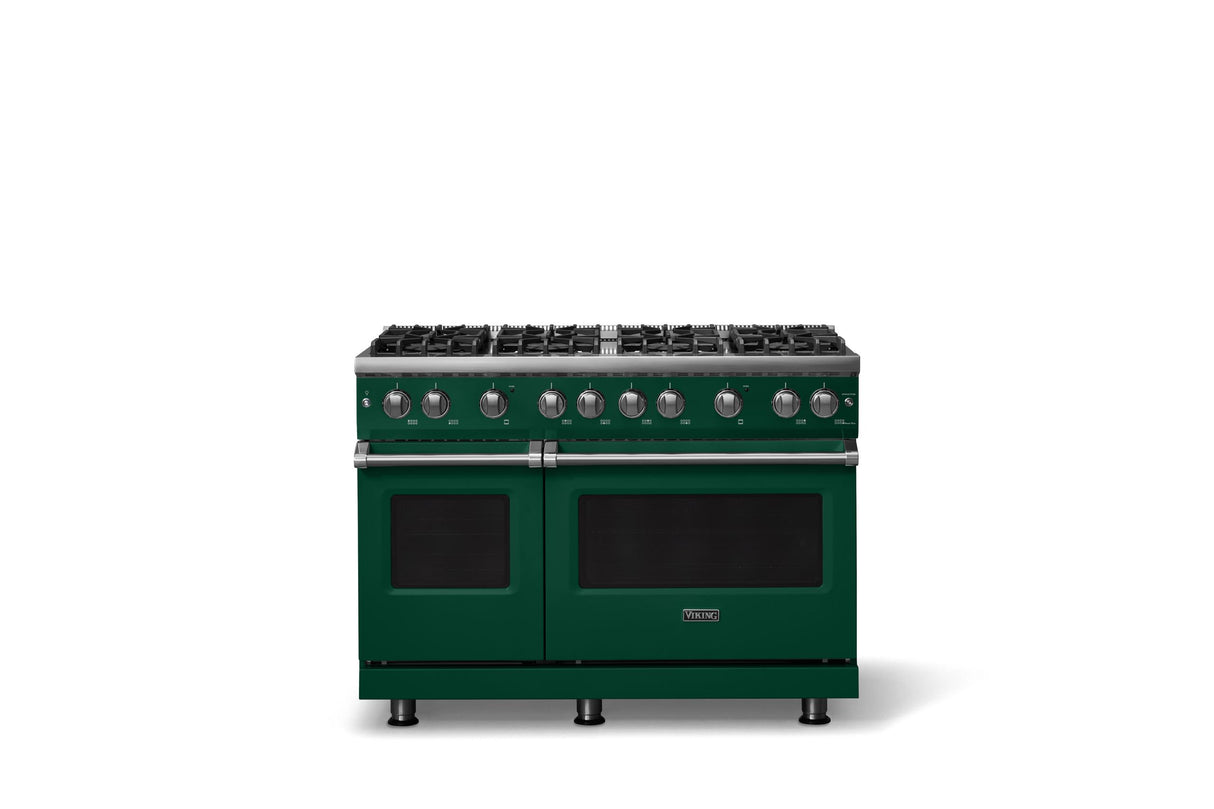48"W. Sealed Burner Gas Range (Burner: 8b, Finish: Ivy, Trim: Polished Chrome, Fuel: Propane)