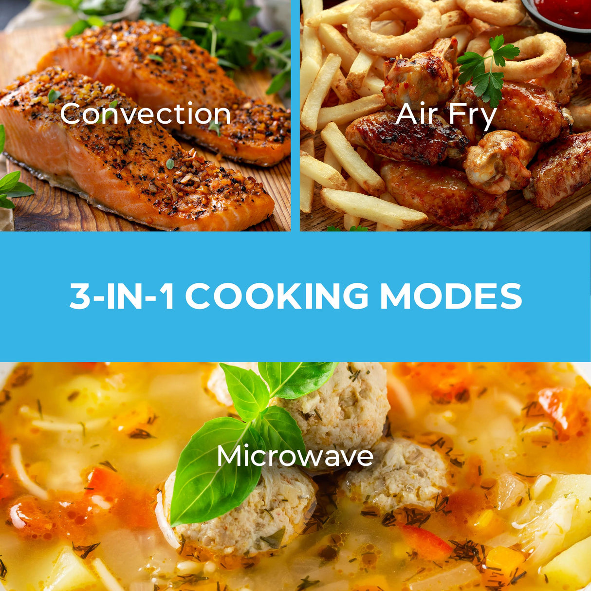 Avanti Microwave Air Fry, Convection Oven 3-in-1, 1.3 cu. ft. Capacity, in Black/Stainless Steel (MTAF130K3S)