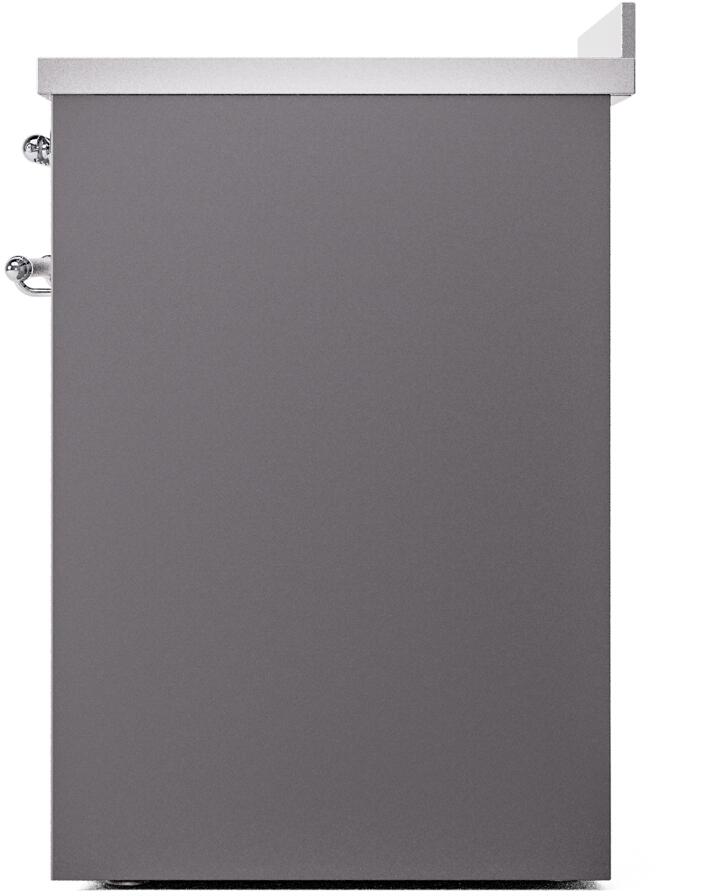Nostalgie II 30 Inch Electric Freestanding Range in Matte Graphite with Chrome Trim