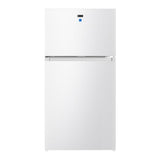 Verona VEFTF3018RWH 30 inch Top Freezer Refrigerator with 18.1 cu. ft. Total Capacity, LED Lighting, Reversible Doors, Gallon Door Storage, Recessed Handle, Energy Star (White)