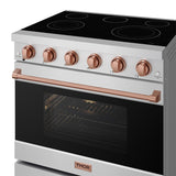 36 Inch Professional Electric Range In Stainless Steel/rose Gold  Gordon Ramsay Series