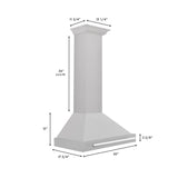 ZLINE 30 in. Convertible Fingerprint Resistant DuraSnow Stainless Steel Range Hood with Stainless Steel Handle (KB4SNX-30) [Color: DuraSnow Stainless Steel]