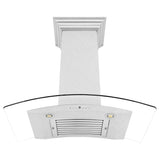 ZLINE Wall Mount Range Hood in DuraSnow Stainless Steel & Glass (8KN4S)