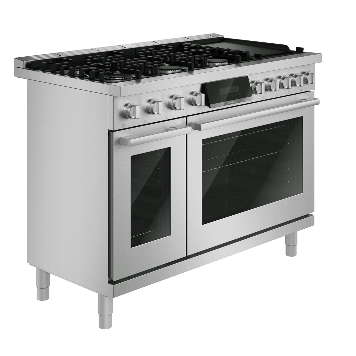 800 Series, Dual fuel freestanding range, 48'', Stainless steel