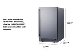 18" Wide Clear Icemaker, ADA Compliant