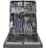 GE® ENERGY STAR® Front Control with Stainless Steel Interior Dishwasher with Sanitize Cycle & Dry Boost