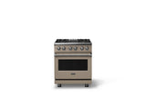 30"W. Dual Fuel Range (Finish: Nantucket, Trim: Polished Chrome, Fuel: Propane)
