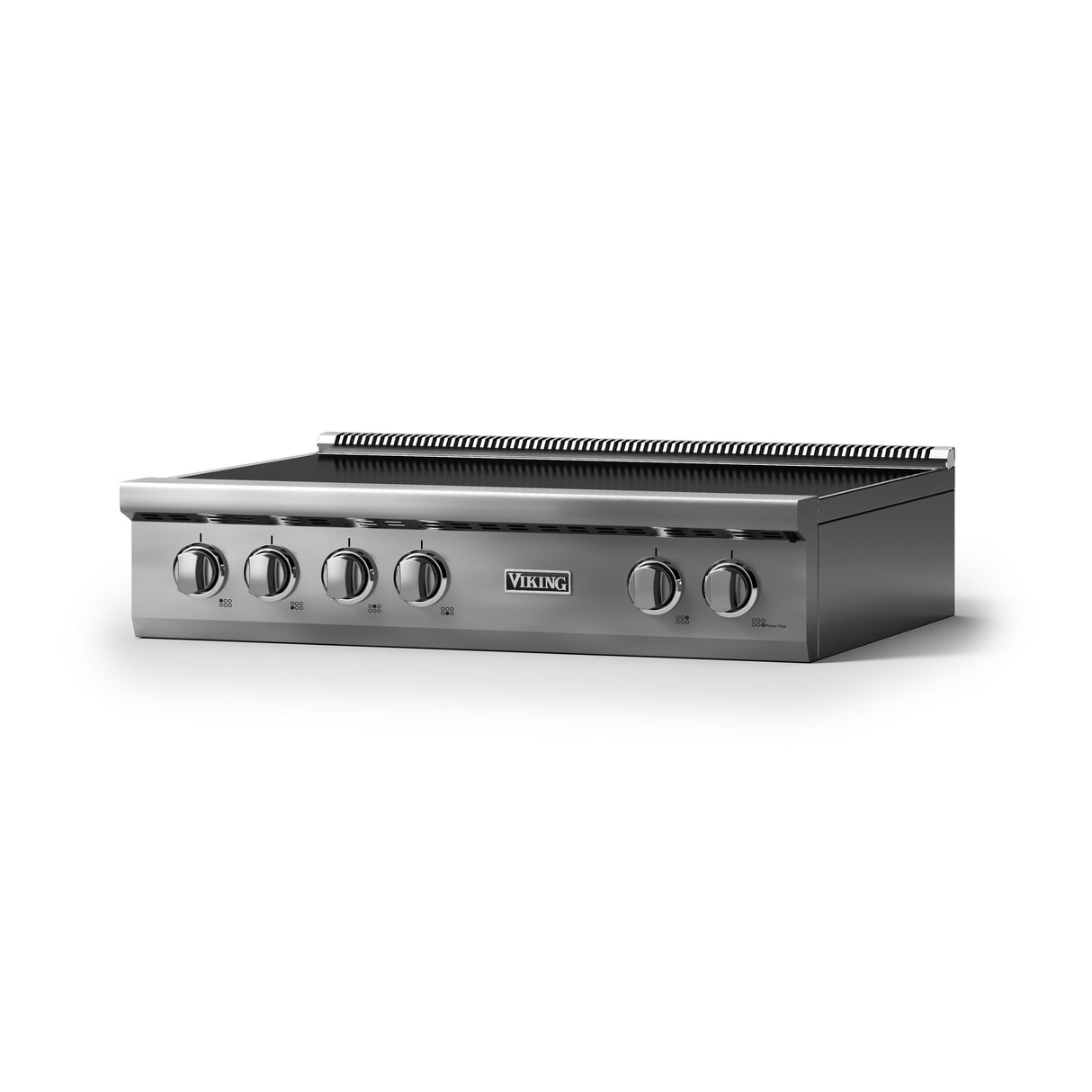 36"W. Induction Rangetop (Finish: Stainless Steel, Trim: Polished Chrome)
