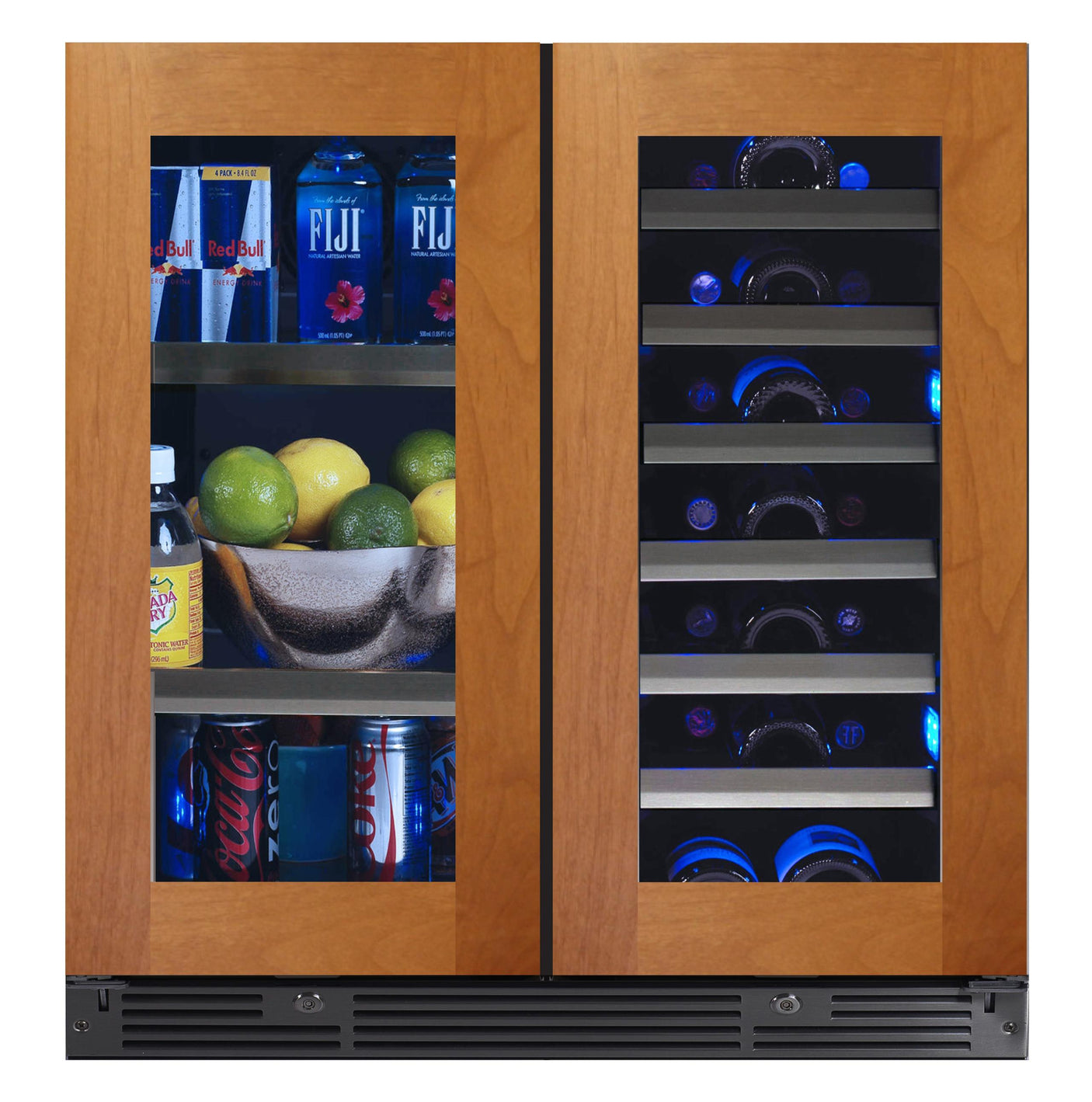 30" Beverage/Wine Double Door Panel Ready Glass