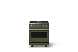 30"W. Dual Fuel Range (Finish: Martini, Trim: Polished Chrome, Fuel: Natural Gas)