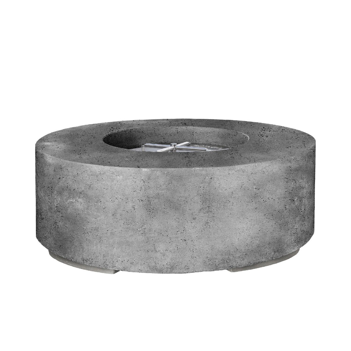 Fire cylinder 36" x 32" Natural gas fired GFRC Gray