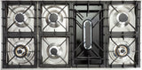 Nostalgie 48 Inch Dual Fuel Liquid Propane Freestanding Range in Stainless Steel with Brass Trim