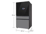 Bespoke 29 cu. ft. 4-Door French Door Refrigerator with AI Home & AI Vision Inside™ in Charcoal Glass and Stainless Steel