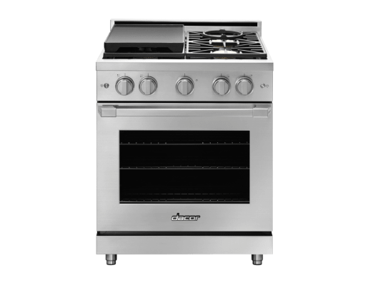 Gas Pro Range, Silver Stainless Steel, Natural Gas