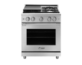 Gas Pro Range, Silver Stainless Steel, Natural Gas