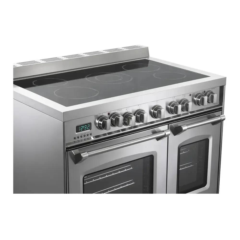 Verona VPFSEE365DSS 36 inch Prestige Series Freestanding Double Oven Electric Range with 5 Elements, 3.5 cu. ft. Total Oven Capacity, European Convection (Stainless Steel)