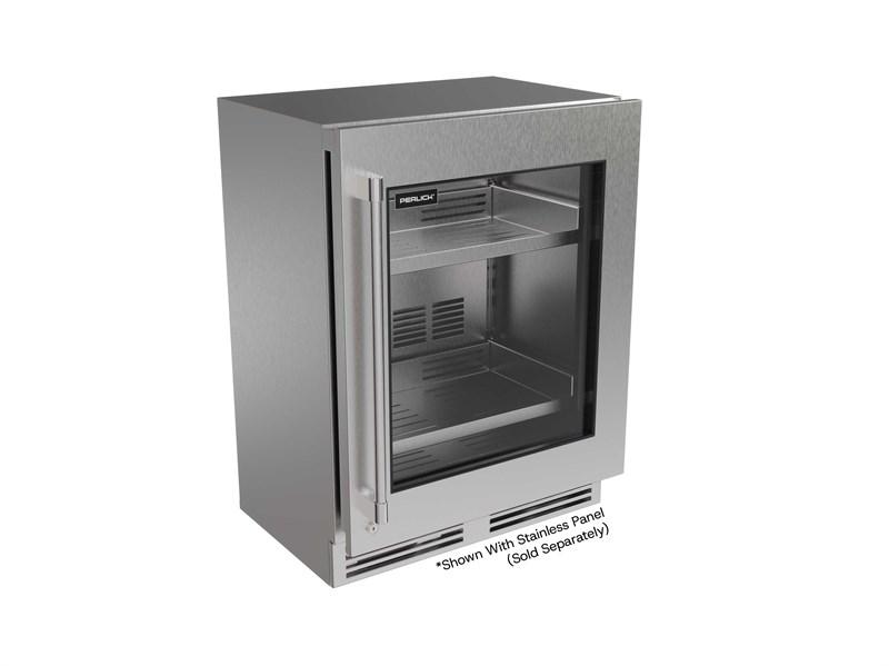G5 Luxe Shallow Depth- ADA 24" Refrigerator, Glass Door- Factory Right (Adjustable) Hinge - Indoor/Outdoor Rated