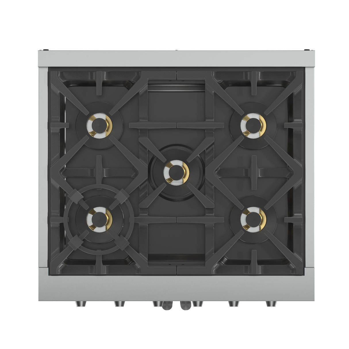 Forno Capriasca 30-Inch Freestanding French Door Gas Range, 4 Burners, Convection Oven, Energy Efficient